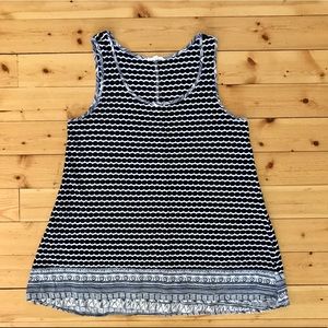 Black and White Sleeveless Shirt
